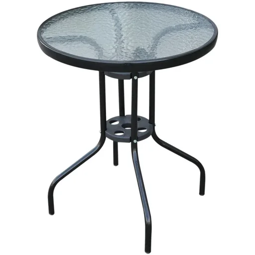 "Garden table, glass table, bistro table, balcony table 60x70cm image"