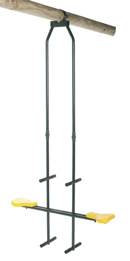 "Double swing seat metal green - plastic seats for round wood image"