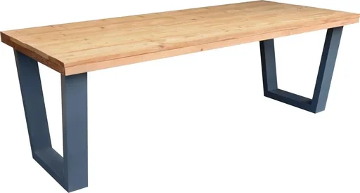 "New York Roasted wood dining table - Grey image"