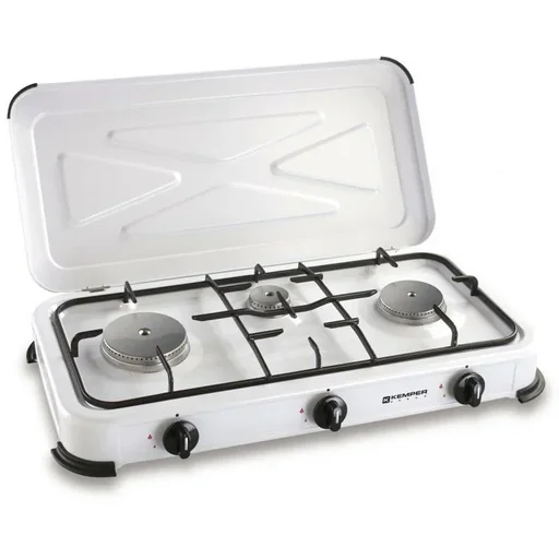 "Gas stove with 3 stainless steel burners - 3.65 kW image"