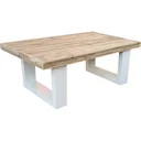 New England scaffold wood coffee table - white