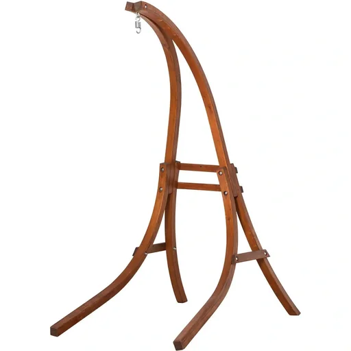 "Hanging chair suspension for indoor and outdoor use, larch wood image"