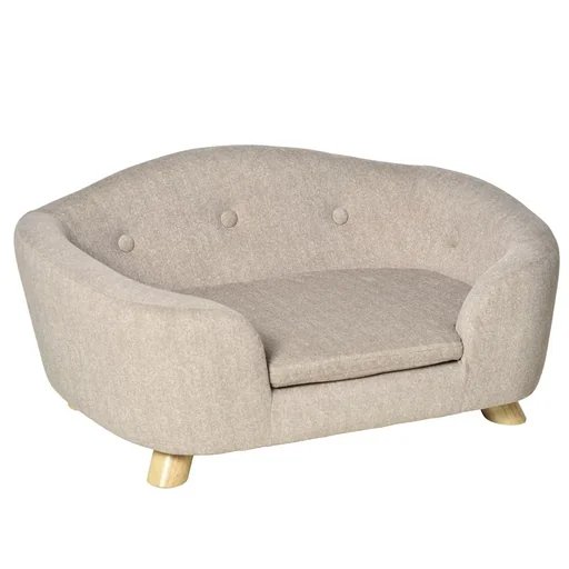 "Pet sofa dog mat dog bed dog sofa dog couch cat sofa with cushion back pocket plush foam pine wood image"