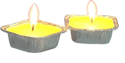 "Citronella candle in flame bowl, set of 2 image"
