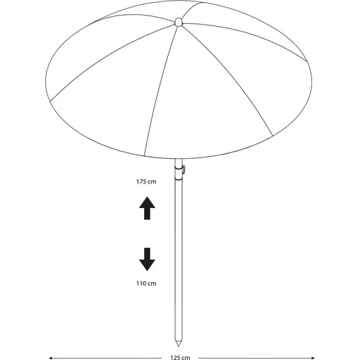 "Umbrella 125 cm - Rainbow image"