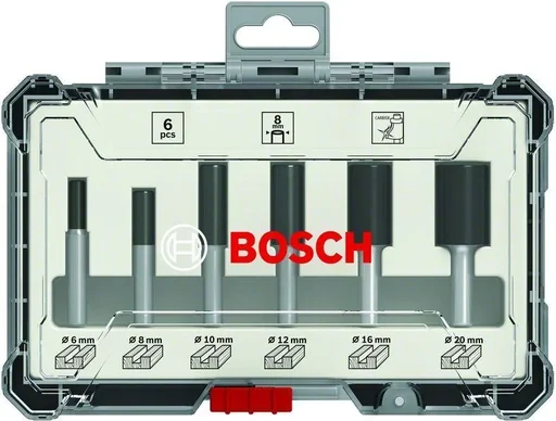 "Milling cutter set, 8 mm shank, 6 pieces image"