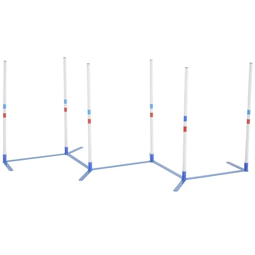 "Dog Slalom Poles Agility Training for Pets Dog Training Set Including 600D Bag Easy to carry Polyester Kun image"