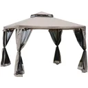 Garden gazebo with mosquito net