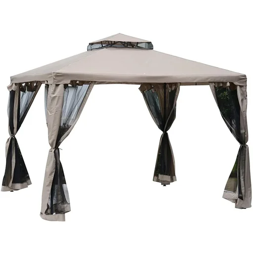 "Garden gazebo with mosquito net image"