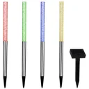 4x LED solar lamp with color changer