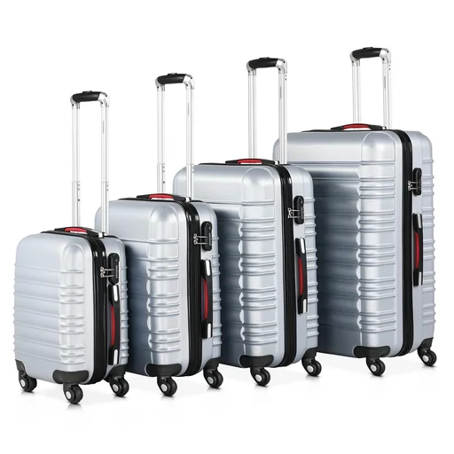 "Suitcase set with 4 pieces. S/M/L/XL Baseline Silver image"