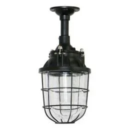 "Hanging lamp Storm ship lamp industrial wooden black 60W Ø 16 cm image"