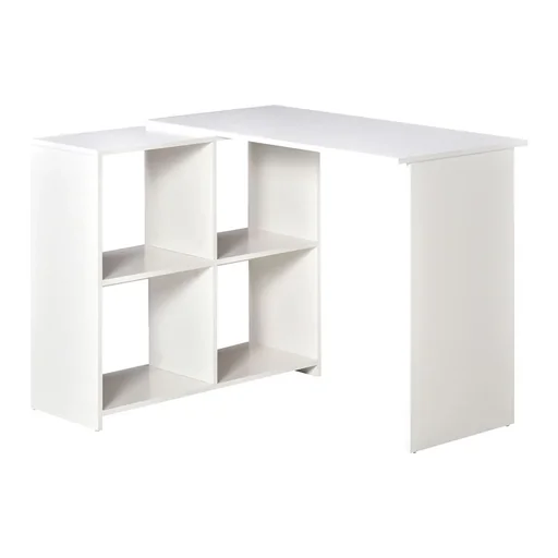 "Corner Desk L-shaped Desk Computer Desk PC Laptop Gaming Table Angle Storage Office White 100 x image"