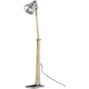 Homcom floor lamp with adjustable shade natural/silver