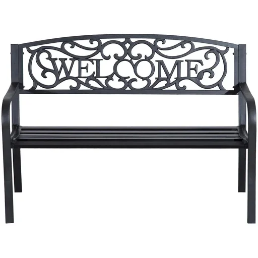 "Garden bench 2-seater bench park bench metal garden furniture image"
