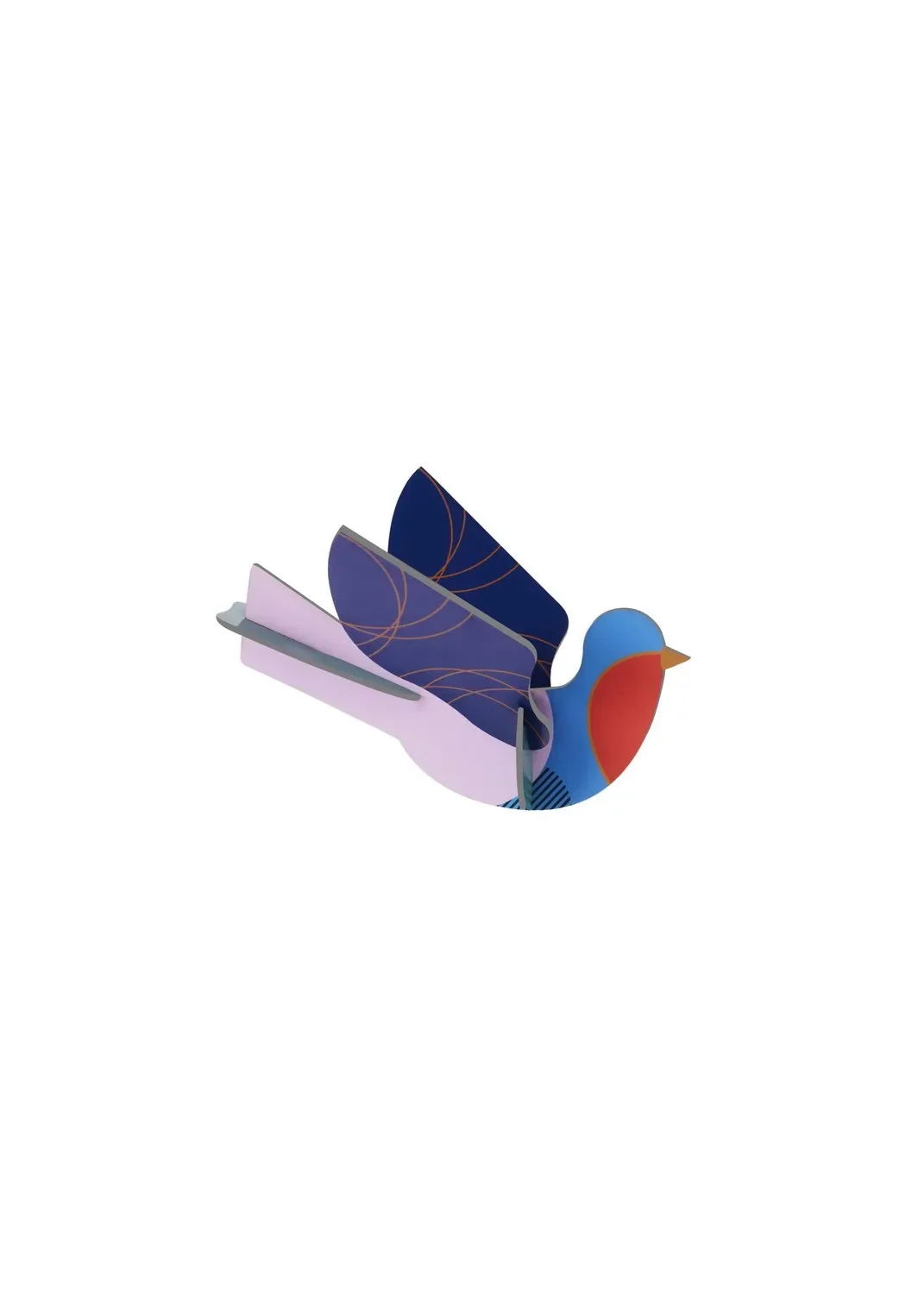 "Studio ROOF ornament, knutselset, 3D wandobject - Duif image"