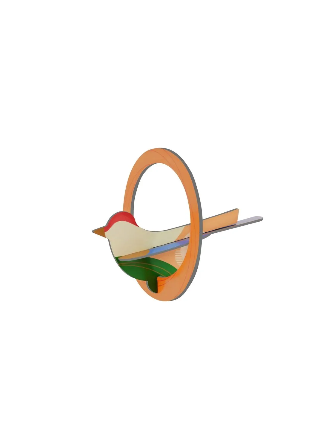 Studio ROOF Ornament, knutselpakket, 3D wandobject – Robin