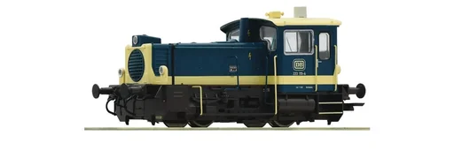 "Diesel locomotive class 333 of the Deutsche Bundesbahn in ocean blue/ivory livery image"