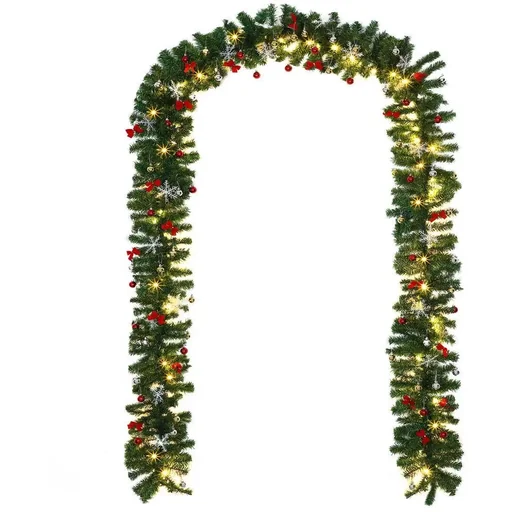 "Garland Christmas wreath 5m with 80 LEDs including decoration for indoor/outdoor image"