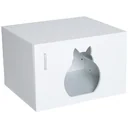 Cat cave cat house litter box white