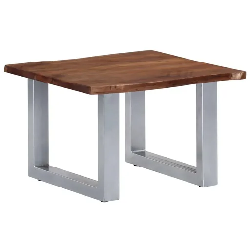 "Coffee table with natural edges 60x60x40 cm acacia wood image"