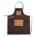 Buffalo leather apron with neck loop