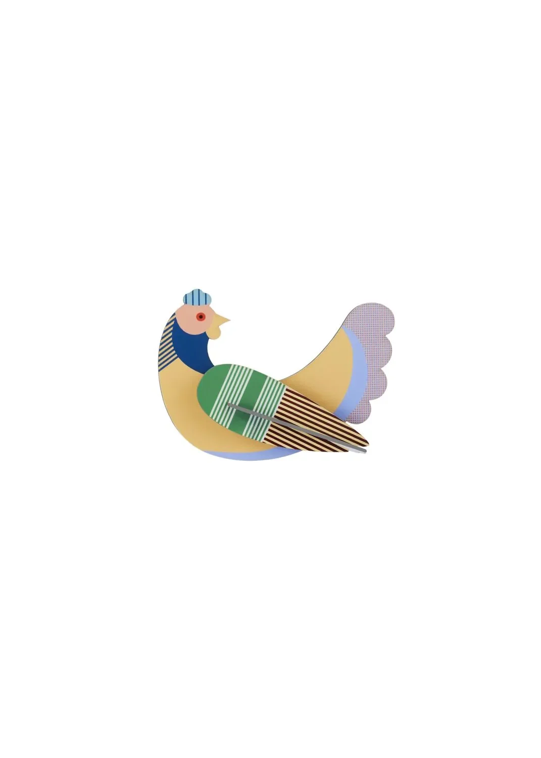 "Studio ROOF Ornament, knutselpakket, 3D muurobject - Kip image"
