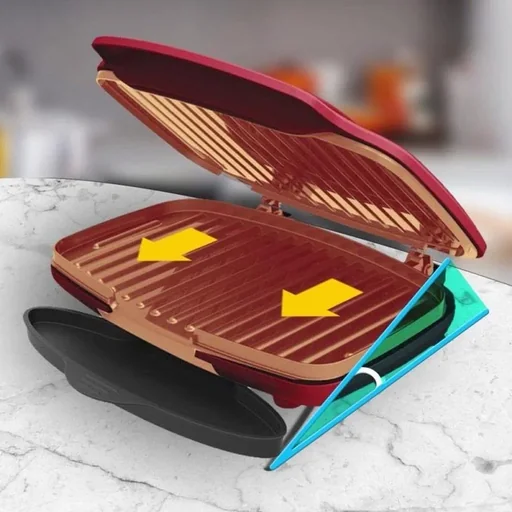 "HomeVero electric grill - non-stick coating - 1000W image"