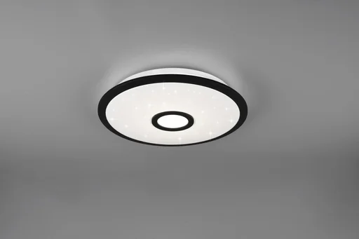 "LED ceiling light OKINAWA, 18 W, 1800 lm, dimmable including remote control, color black image"