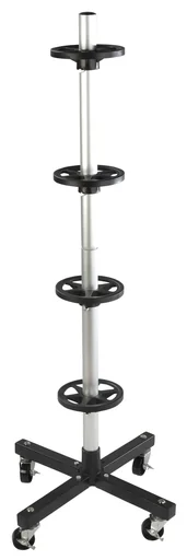 "Rim and tire holder with rollers image"