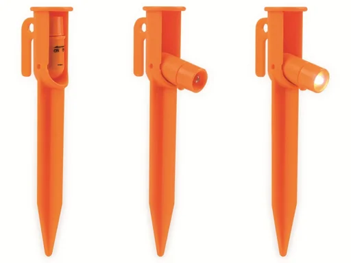 "Tent pegs, plastic, 15 cm, 4 pieces with LEDs image"