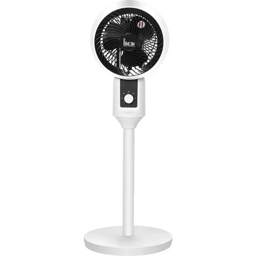 "Pedestal fan 3 speeds air circulation adjustable 70° oscillation plastic steel Ø28 x 80H cm image"
