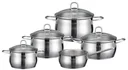 Platinum 9-piece stainless steel cookware set