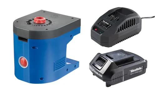 "Cordless drill sharpener 18 V Li - ion including battery 2 Ah and charger image"