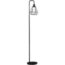 Industrial style floor lamp in black