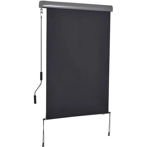 "Vertical awning with hand crank dark grey image"