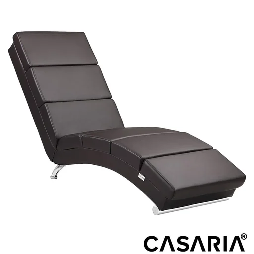 "London lounger, faux leather, dark brown image"