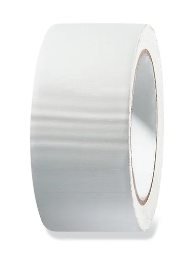 "Plastic tape, cross-grooved UV14, 50 mm x 33 m, white image"