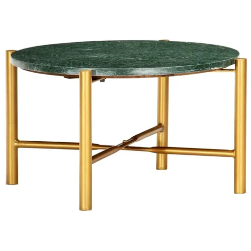 "Coffee table 60x60x35 cm real stone with marble structure green image"