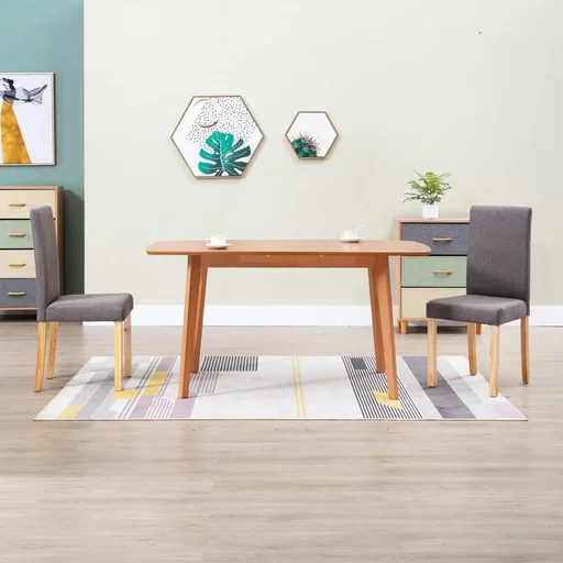 "2-piece dining room chairs, taupe fabric image"