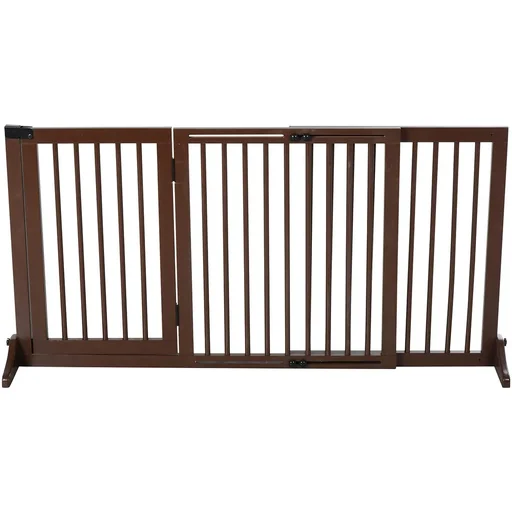 "Dog safety fence pine brown image"