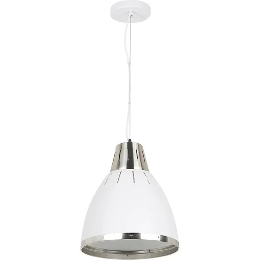 "Hanging lamp ceiling lamp industrial vintage E27 40 W metal white ?30 x H35 cm (without bulb) image"
