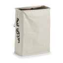 Laundry basket "Wash me", polyester, beige