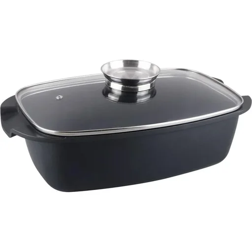 "Casserole dish - with glass lid - 32 cm - Black image"