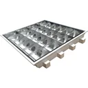 Right recessed luminaire T8 598x598mm, 4x18W