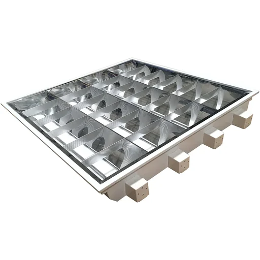 "Right recessed luminaire T8 598x598mm, 4x18W image"
