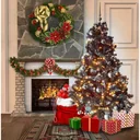 Black Forest Christmas tree package 150cm silver + Christmas balls + Christmas lights + Christmas garland + lace