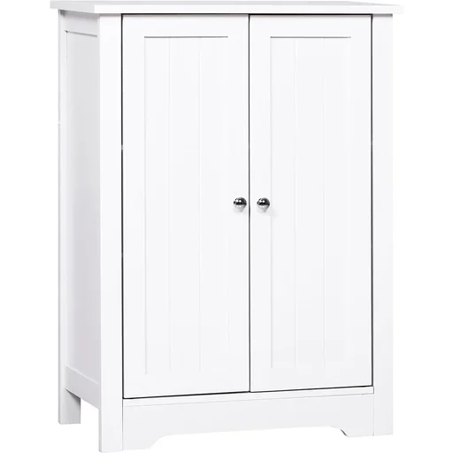 "Bathroom cabinet with 3 compartments white image"