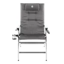 5 Position Padded Aluminium Camping Chair with Integrated Cup Holder and Padded Backrest, Max 120 kg