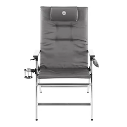 5-standengevulde aluminium campingstoel met geïntegreerde bekerhouder, gewatteerd